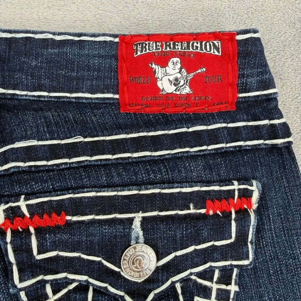 Vintage True Religion Julie Skinny Jeans Womens 25 Made USA Super T Y2K Low Rise